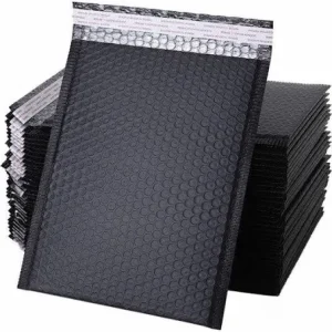 Bubble Pouch Mailer Bags Self-Seal Padded Envelope Matte Black 18x23cm
